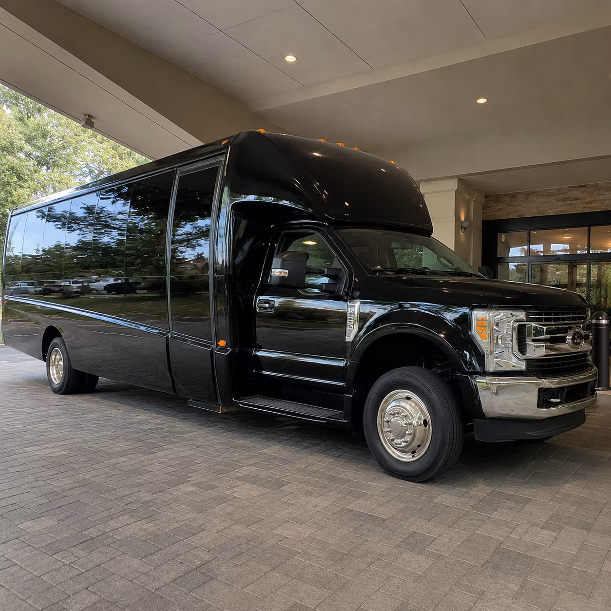 buses for seaman high school and highland park prom groups