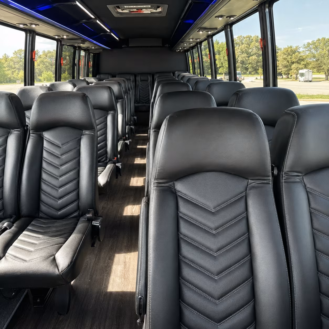 topeka 28 passenger minibus interior