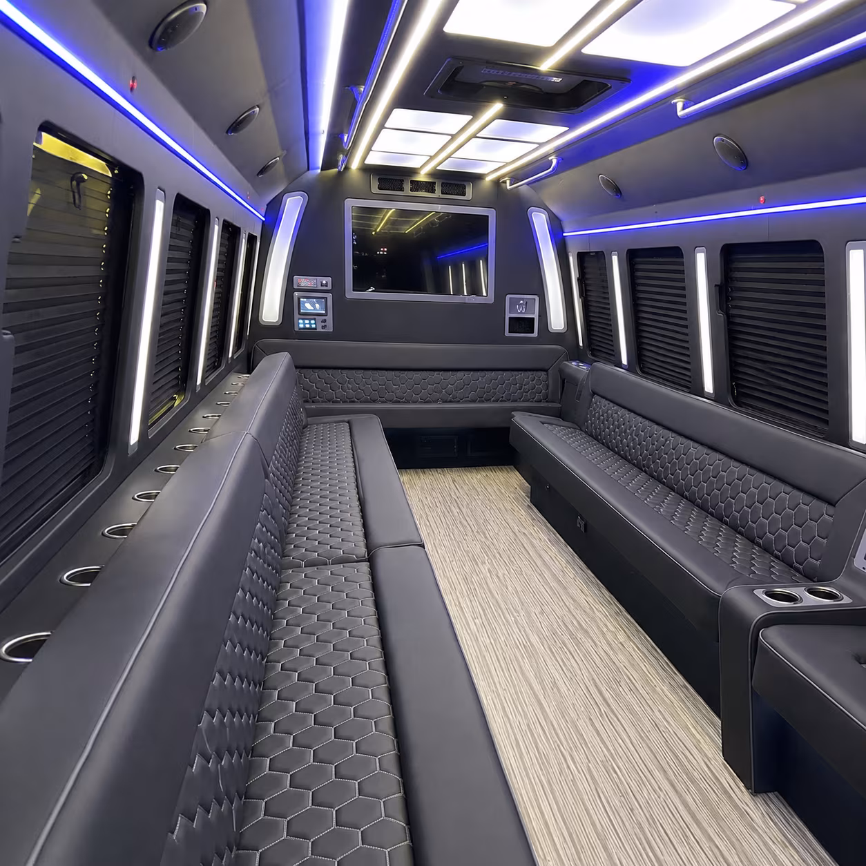 topeka 40 passenger party bus inside
