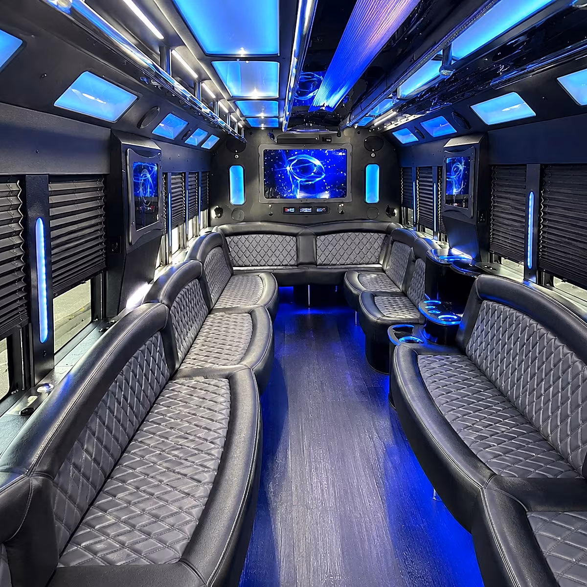 topeka 50 passenger party bus interior